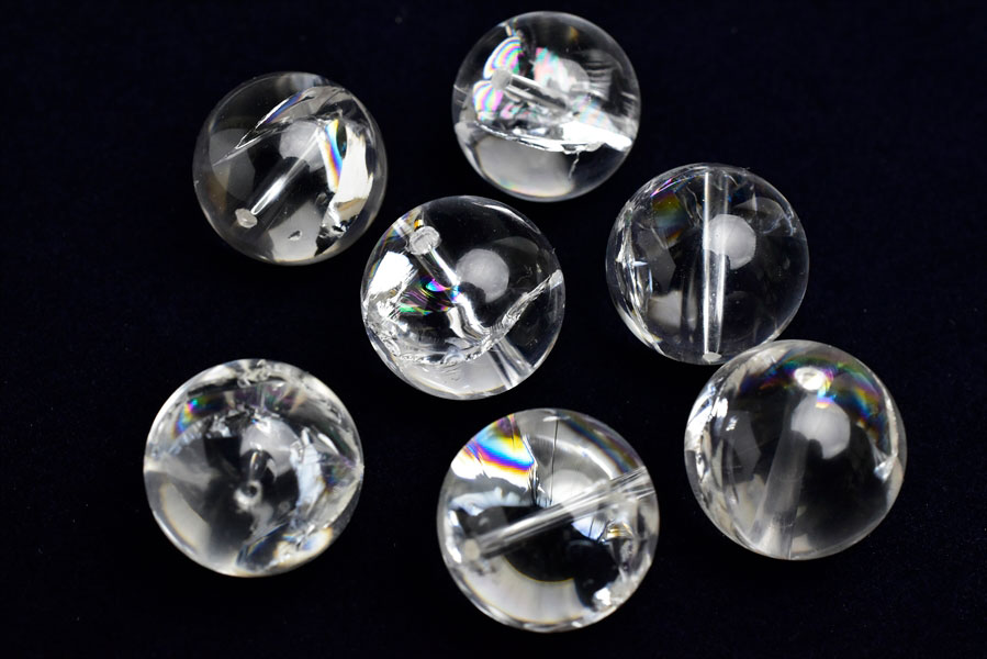 １８ミリ珠 アイリスクォーツ（レインボー天然水晶） 粒売り｜アップストーンオンビル
