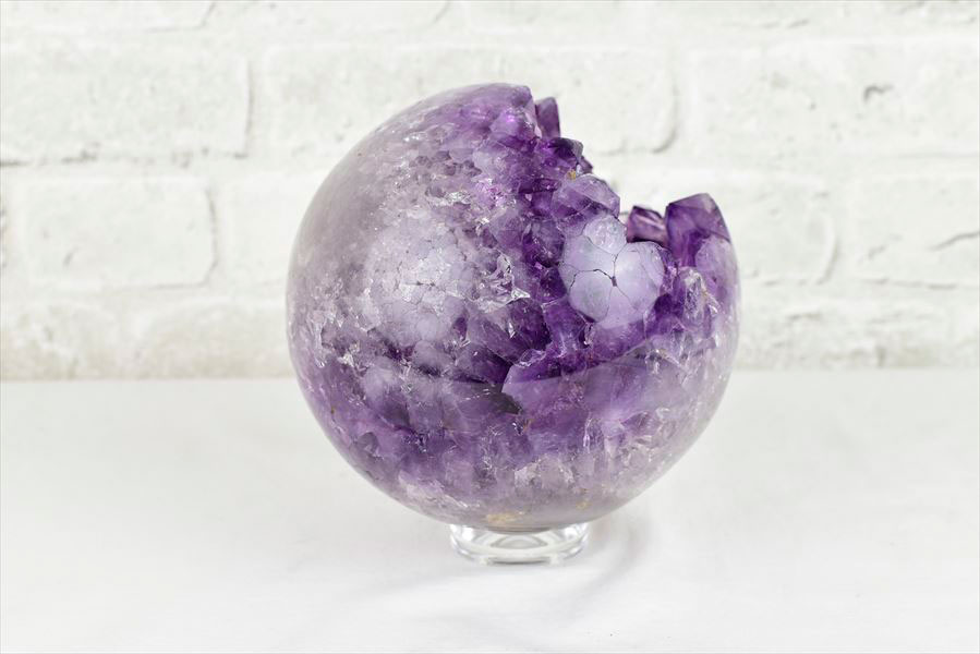 アメジスト　笑口　丸玉　紫水晶　アメシスト　amethyst geode　インテリア　置物　天然石　パワーストーン