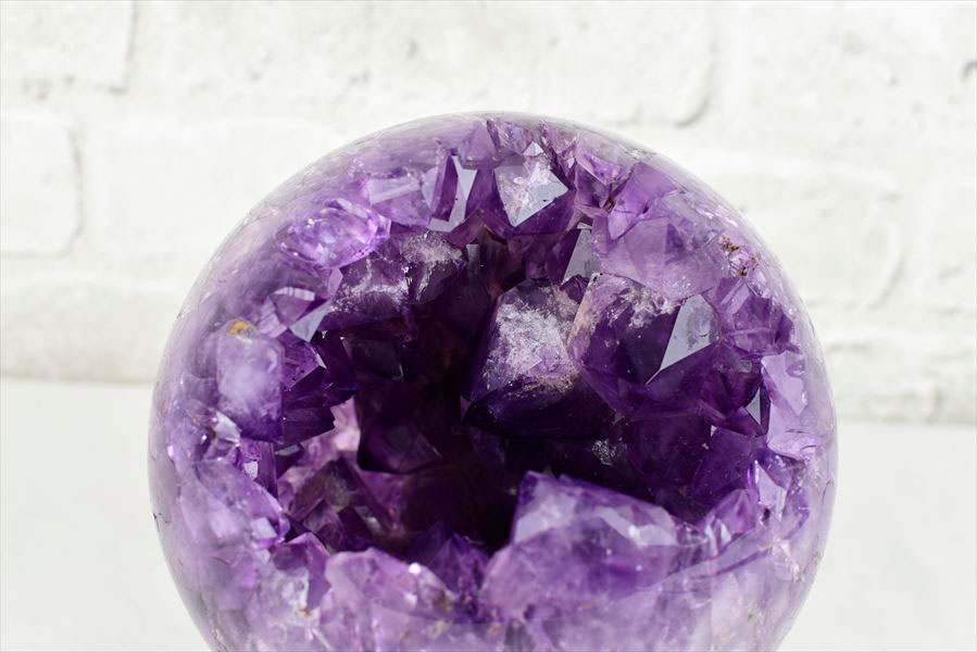アメジスト　笑口　丸玉　紫水晶　アメシスト　amethyst geode　インテリア　置物　天然石　パワーストーン