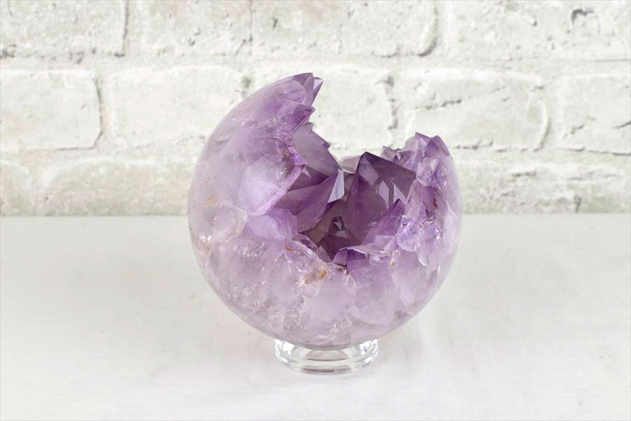 アメジスト　笑口　丸玉　紫水晶　アメシスト　amethyst geode　インテリア　置物　天然石　パワーストーン