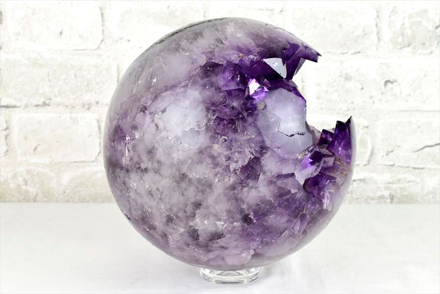 アメジスト　笑口　丸玉　紫水晶　アメシスト　amethyst geode　インテリア　置物　天然石　パワーストーン