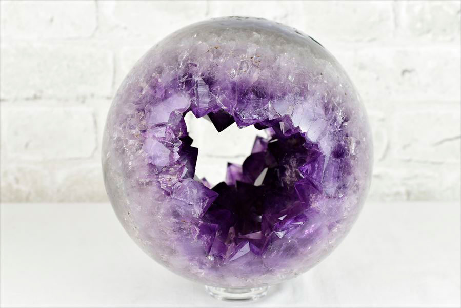 アメジスト　笑口　丸玉　紫水晶　アメシスト　amethyst geode　インテリア　置物　天然石　パワーストーン