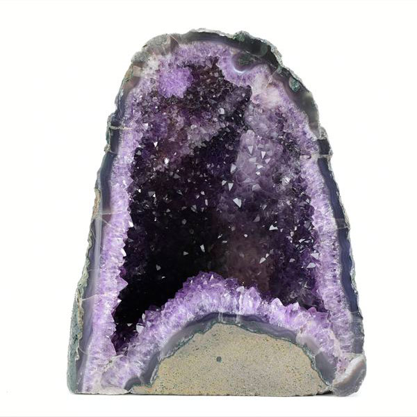 アメジストドーム 背面セメント加工無し｜原産地より直輸入｜紫水晶