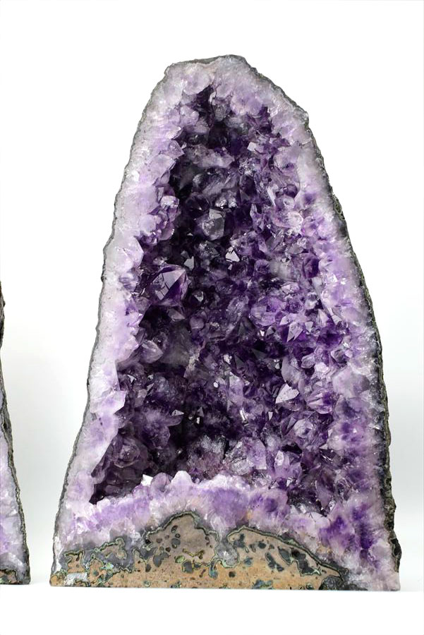 アメジスト ペアドーム 背面セメント加工無し｜原産地より直輸入｜紫