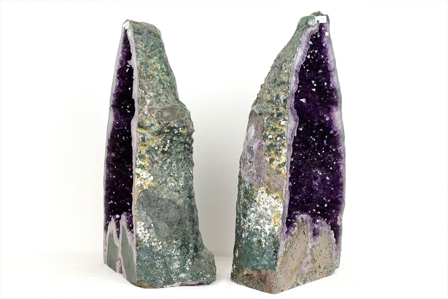 アメジストドーム　ペアドーム　紫水晶　背面　amethyst geode　インテリア　置物　天然石　パワーストーン