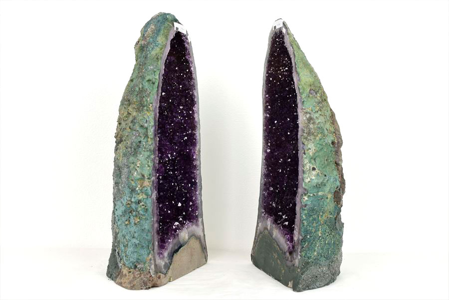 アメジストドーム　ペアドーム　紫水晶　背面　amethyst geode　インテリア　置物　天然石　パワーストーン