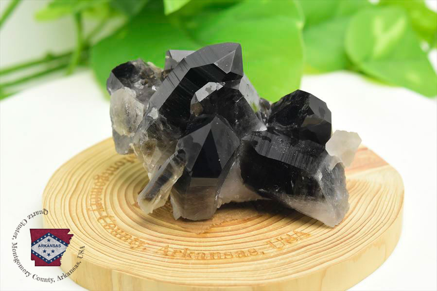 アーカンソー産 黒水晶（スモーキークォーツ・約165.5g）クラスター ...