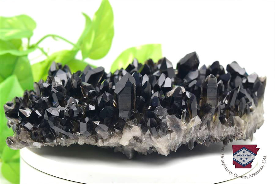 アーカンソー産 黒水晶クラスター Arkansas スモーキークォーツ 原石 結晶 クラスター 浄化 置物 天然石 パワーストーン