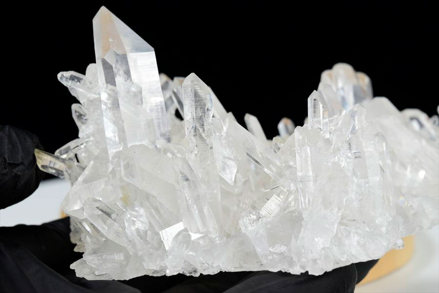 最高峰の透明度 水晶 クリスタル アーカンソー産 鉱物 鉱物標本 パワーストーン アーカンソー州産水晶クラスター（未加工原石、群晶） - 埼玉県