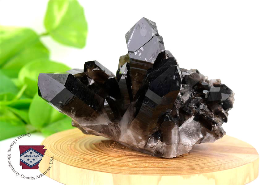 アーカンソー産　黒水晶クラスター　Arkansas　スモーキークォーツ　原石　結晶　クラスター　浄化　置物　天然石　パワーストーン