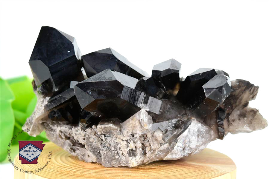 アーカンソー産　黒水晶クラスター　Arkansas　スモーキークォーツ　原石　結晶　クラスター　浄化　置物　天然石　パワーストーン