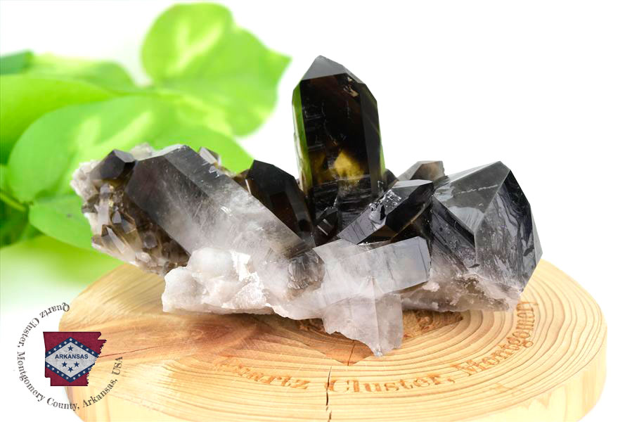 アーカンソー産　黒水晶クラスター　Arkansas　スモーキークォーツ　原石　結晶　クラスター　浄化　置物　天然石　パワーストーン