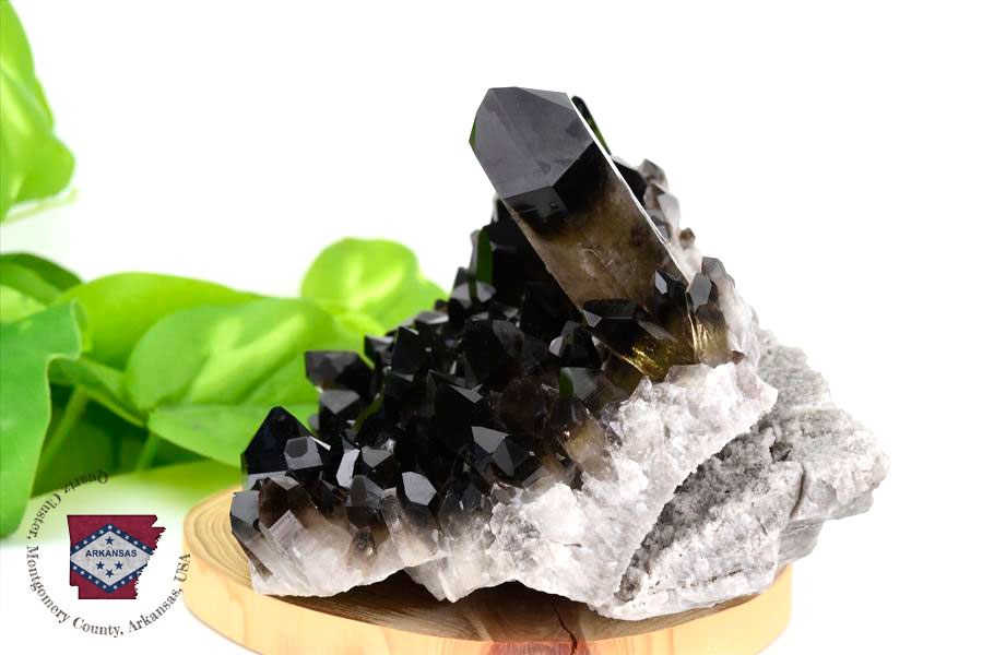 アーカンソー産　黒水晶クラスター　Arkansas　スモーキークォーツ　原石　結晶　クラスター　浄化　置物　天然石　パワーストーン