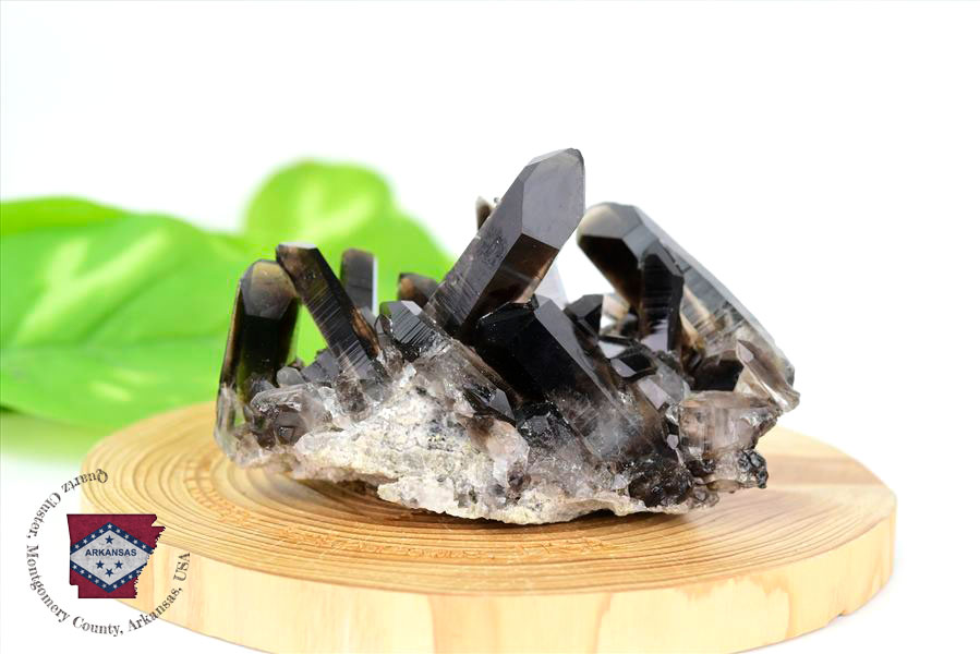 アーカンソー産　黒水晶クラスター　Arkansas　スモーキークォーツ　原石　結晶　クラスター　浄化　置物　天然石　パワーストーン