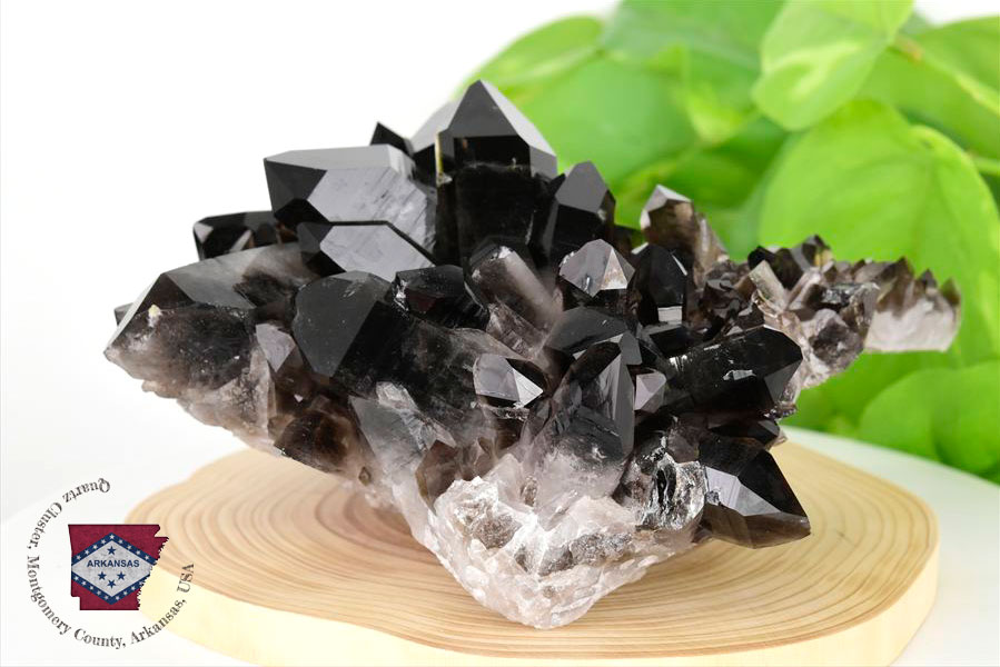 アーカンソー産　黒水晶クラスター　Arkansas　スモーキークォーツ　原石　結晶　クラスター　浄化　置物　天然石　パワーストーン