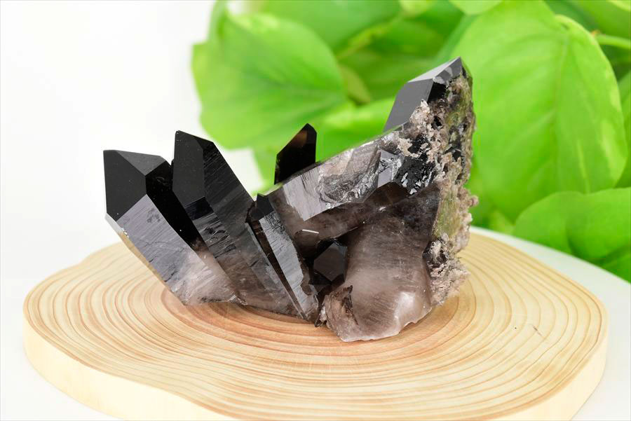アーカンソー産　黒水晶クラスター　Arkansas　スモーキークォーツ　原石　結晶　クラスター　浄化　置物　天然石　パワーストーン