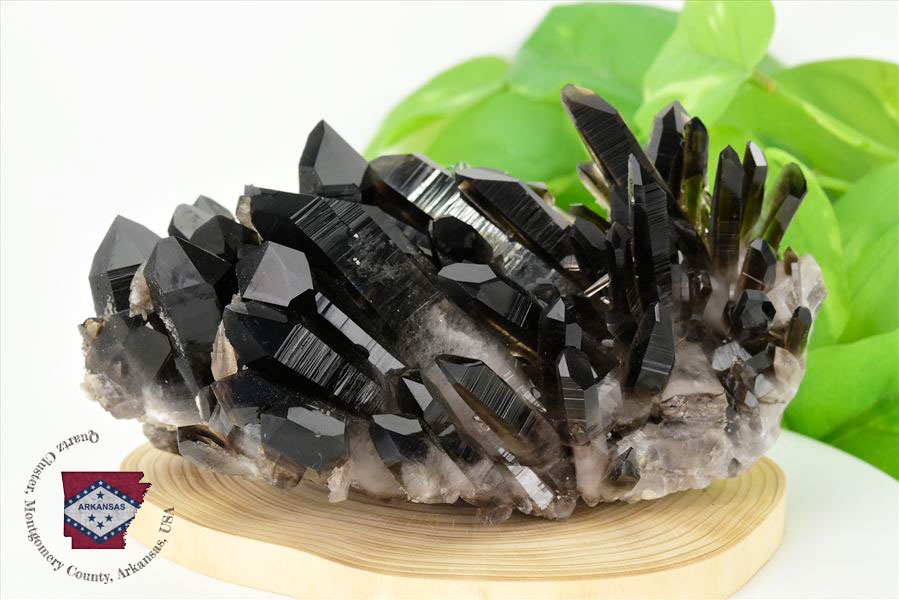 アーカンソー産　黒水晶クラスター　Arkansas　スモーキークォーツ　原石　結晶　クラスター　浄化　置物　天然石　パワーストーン