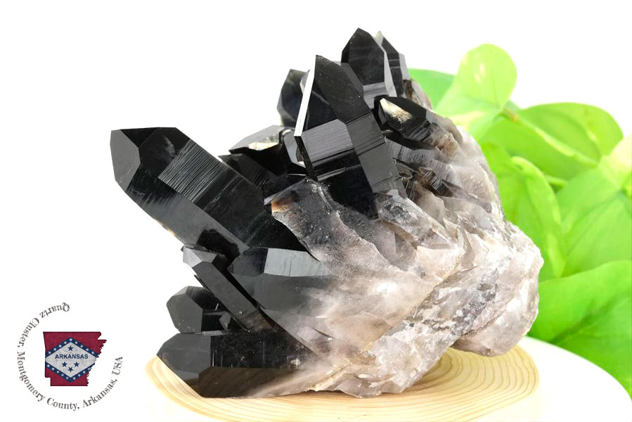 アーカンソー産　黒水晶クラスター　Arkansas　スモーキークォーツ　原石　結晶　クラスター　浄化　置物　天然石　パワーストーン