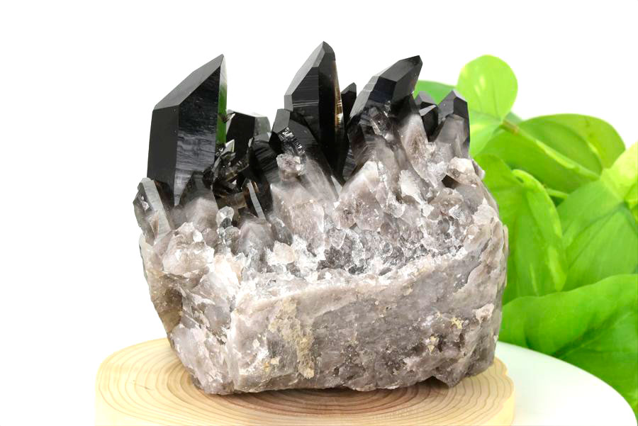 アーカンソー産　黒水晶クラスター　Arkansas　スモーキークォーツ　原石　結晶　クラスター　浄化　置物　天然石　パワーストーン