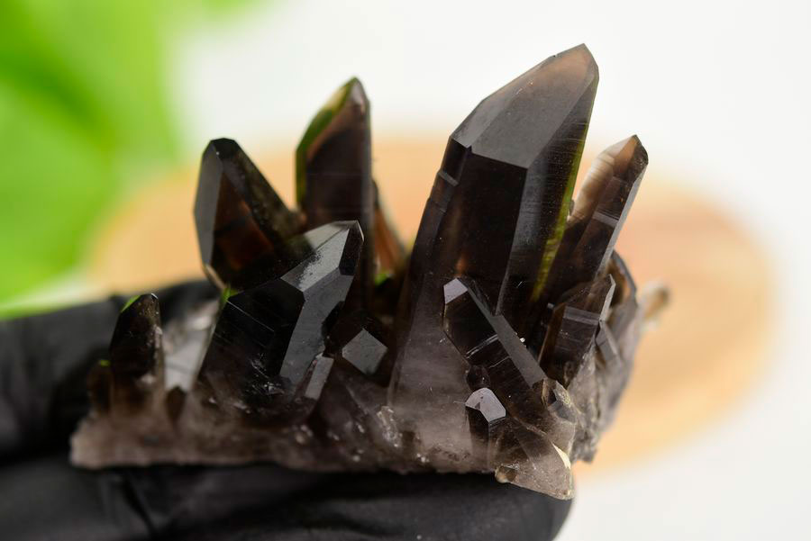 アーカンソー産　黒水晶クラスター　Arkansas　スモーキークォーツ　原石　結晶　クラスター　浄化　置物　天然石　パワーストーン