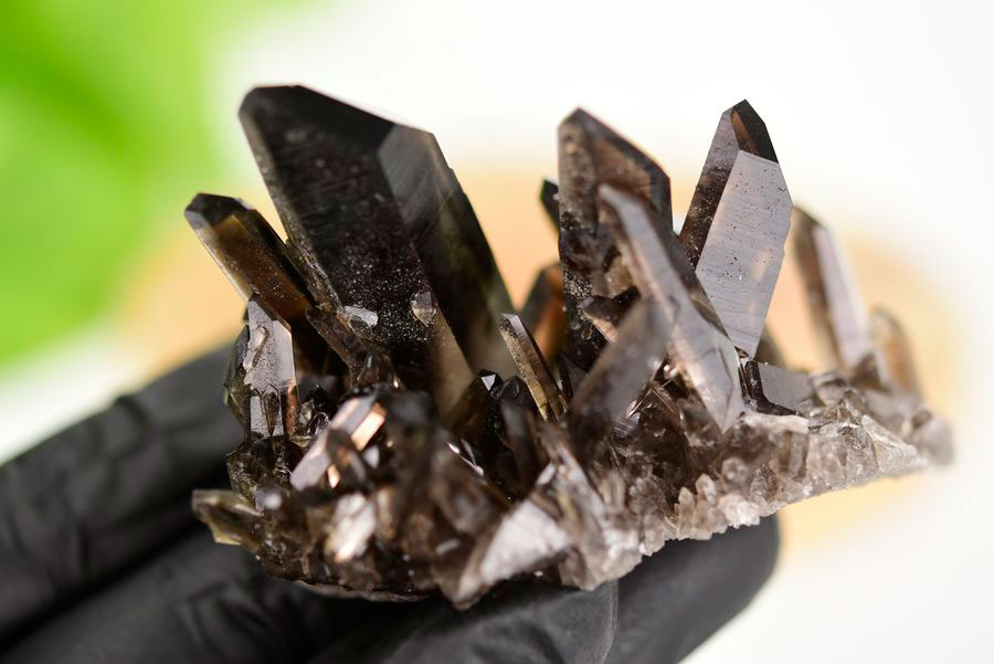 アーカンソー産　黒水晶クラスター　Arkansas　スモーキークォーツ　原石　結晶　クラスター　浄化　置物　天然石　パワーストーン