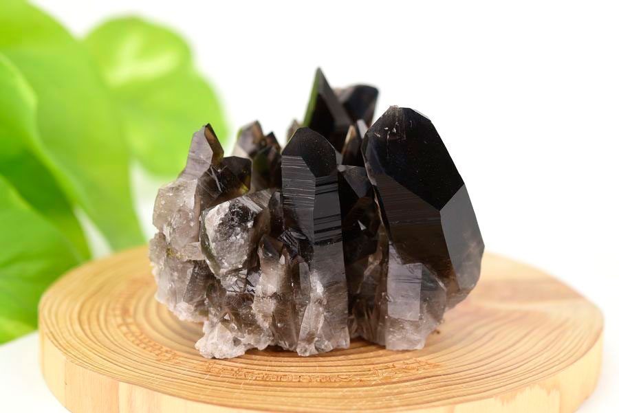 アーカンソー産　黒水晶クラスター　Arkansas　スモーキークォーツ　原石　結晶　クラスター　浄化　置物　天然石　パワーストーン