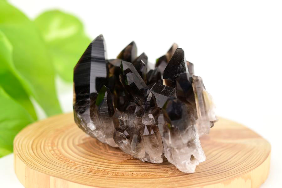 アーカンソー産　黒水晶クラスター　Arkansas　スモーキークォーツ　原石　結晶　クラスター　浄化　置物　天然石　パワーストーン
