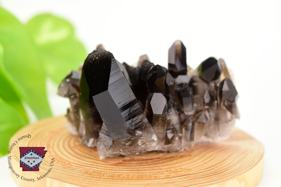 アーカンソー産　黒水晶クラスター　Arkansas　スモーキークォーツ　原石　結晶　クラスター　浄化　置物　天然石　パワーストーン