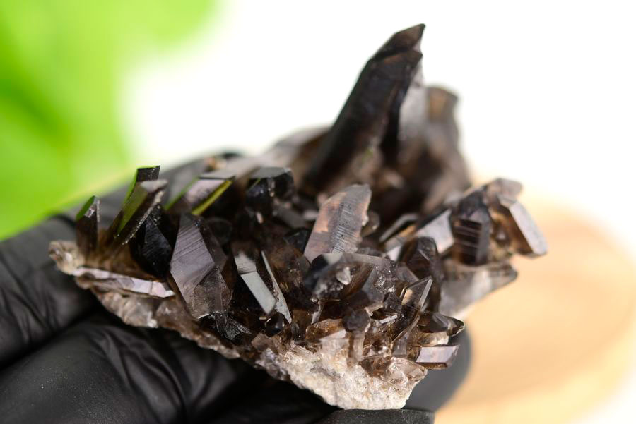 アーカンソー産　黒水晶クラスター　Arkansas　スモーキークォーツ　原石　結晶　クラスター　浄化　置物　天然石　パワーストーン