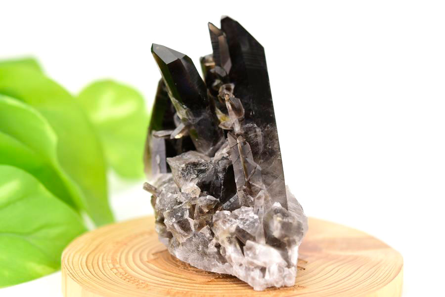 アーカンソー産　黒水晶クラスター　Arkansas　スモーキークォーツ　原石　結晶　クラスター　浄化　置物　天然石　パワーストーン