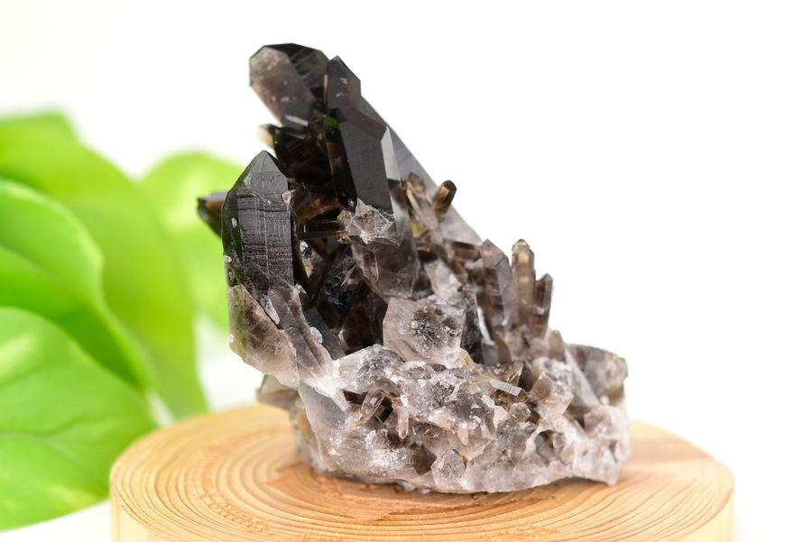 アーカンソー産　黒水晶クラスター　Arkansas　スモーキークォーツ　原石　結晶　クラスター　浄化　置物　天然石　パワーストーン