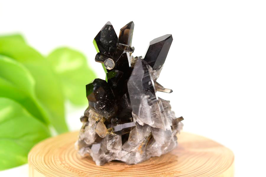 アーカンソー産　黒水晶クラスター　Arkansas　スモーキークォーツ　原石　結晶　クラスター　浄化　置物　天然石　パワーストーン
