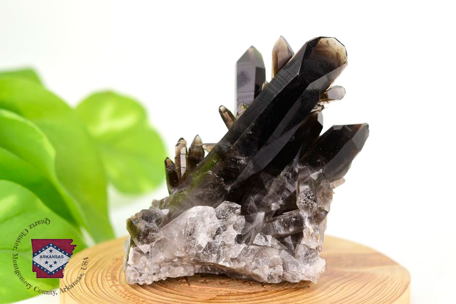 アーカンソー産　黒水晶クラスター　Arkansas　スモーキークォーツ　原石　結晶　クラスター　浄化　置物　天然石　パワーストーン
