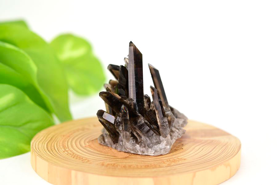 アーカンソー産　黒水晶クラスター　Arkansas　スモーキークォーツ　原石　結晶　クラスター　浄化　置物　天然石　パワーストーン