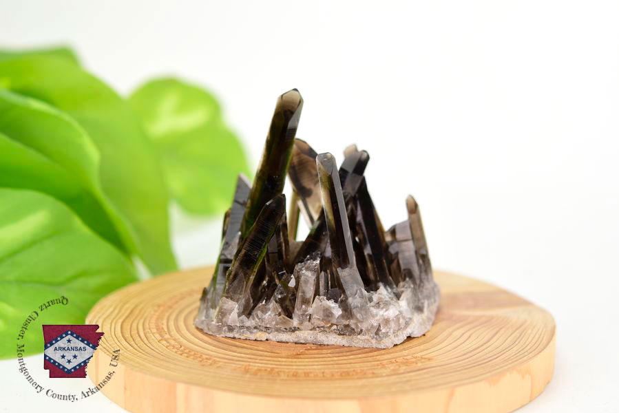 アーカンソー産　黒水晶クラスター　Arkansas　スモーキークォーツ　原石　結晶　クラスター　浄化　置物　天然石　パワーストーン