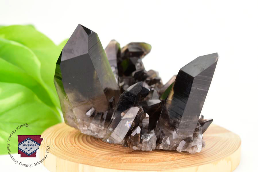 アーカンソー産　黒水晶クラスター　Arkansas　スモーキークォーツ　原石　結晶　クラスター　浄化　置物　天然石　パワーストーン