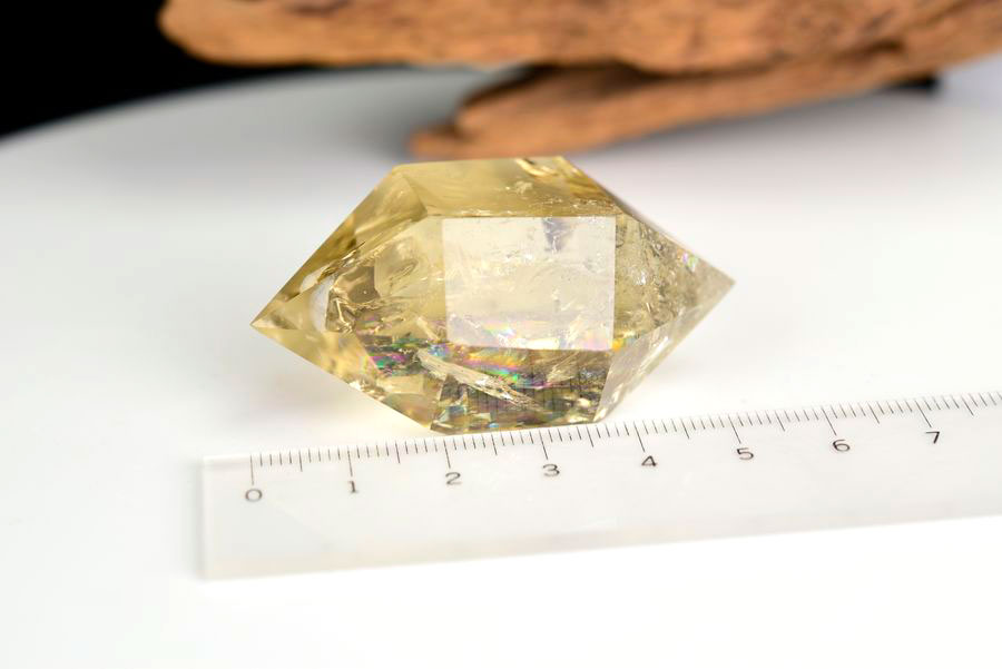 レインボーシトリン　虹入り　黄水晶　ダブルポイント　両剣　DT　天然石　パワーストーン