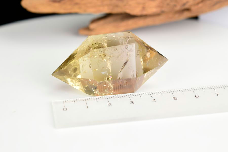 レインボーシトリン　虹入り　黄水晶　ダブルポイント　両剣　DT　天然石　パワーストーン