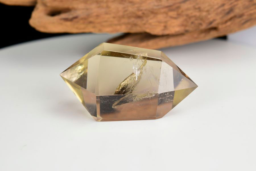 レインボーシトリン　虹入り　黄水晶　ダブルポイント　両剣　DT　天然石　パワーストーン