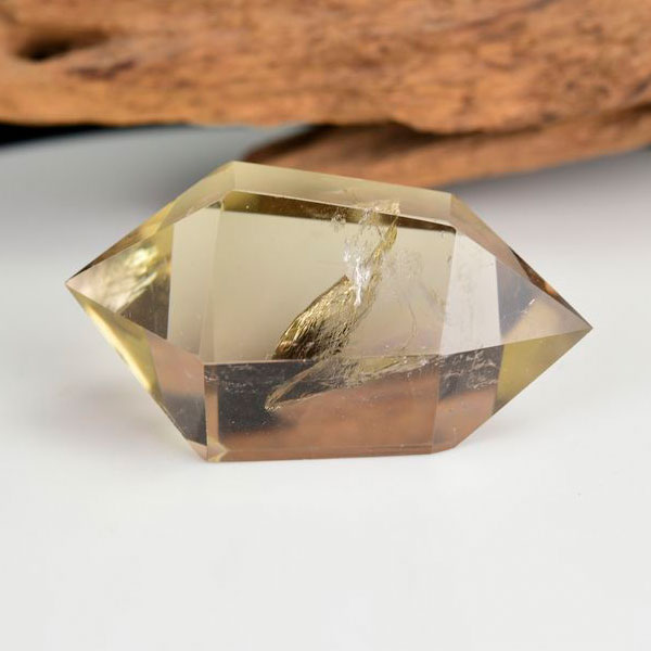 レインボーシトリン　虹入り　黄水晶　ダブルポイント　両剣　DT　天然石　パワーストーン
