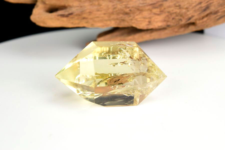レインボーシトリン　虹入り　黄水晶　ダブルポイント　両剣　DT　天然石　パワーストーン