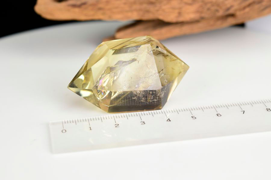 レインボーシトリン　虹入り　黄水晶　ダブルポイント　両剣　DT　天然石　パワーストーン