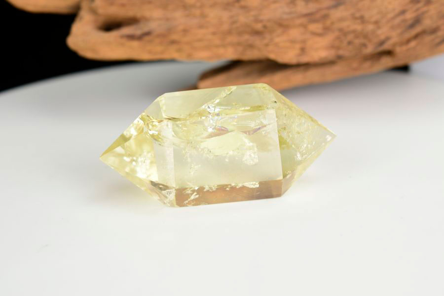 レインボーシトリン　虹入り　黄水晶　ダブルポイント　両剣　DT　天然石　パワーストーン