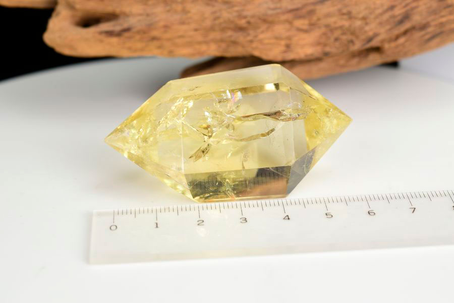 レインボーシトリン　虹入り　黄水晶　ダブルポイント　両剣　DT　天然石　パワーストーン