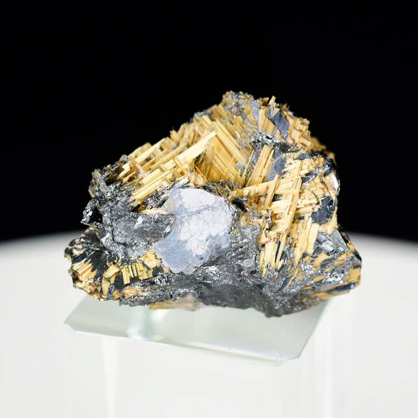 ゴールドルチル　クラスター　鉱物　原石　針状結晶　針のみ　むき出し　置物　天然石　パワーストーン