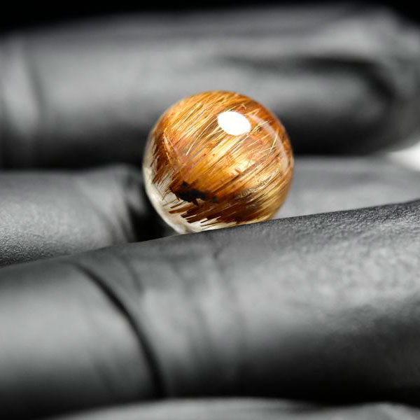 ゴールドルチル　ルチルクォーツ　金針水晶　丸玉　穴なし　金運　財運　スフィア　天然石　パワーストーン