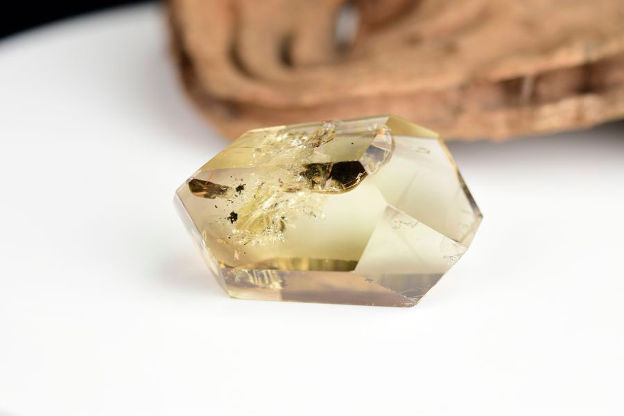 レインボーシトリン　虹入り　黄水晶　ダブルポイント　両剣　DT　天然石　パワーストーン