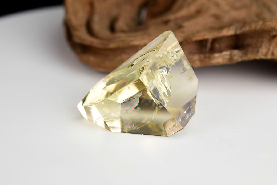 レインボーシトリン　虹入り　黄水晶　ダブルポイント　両剣　DT　天然石　パワーストーン