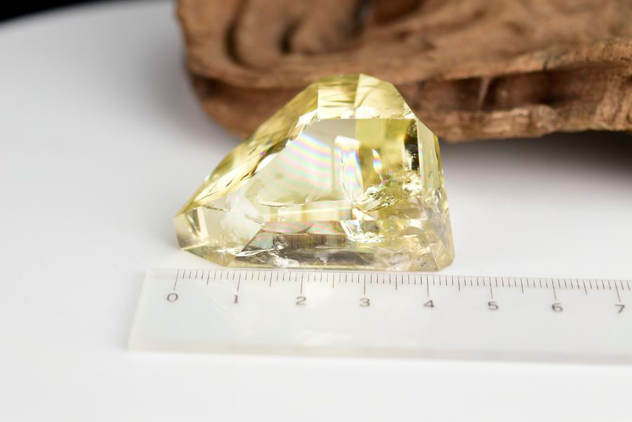 レインボーシトリン　虹入り　黄水晶　ダブルポイント　両剣　DT　天然石　パワーストーン