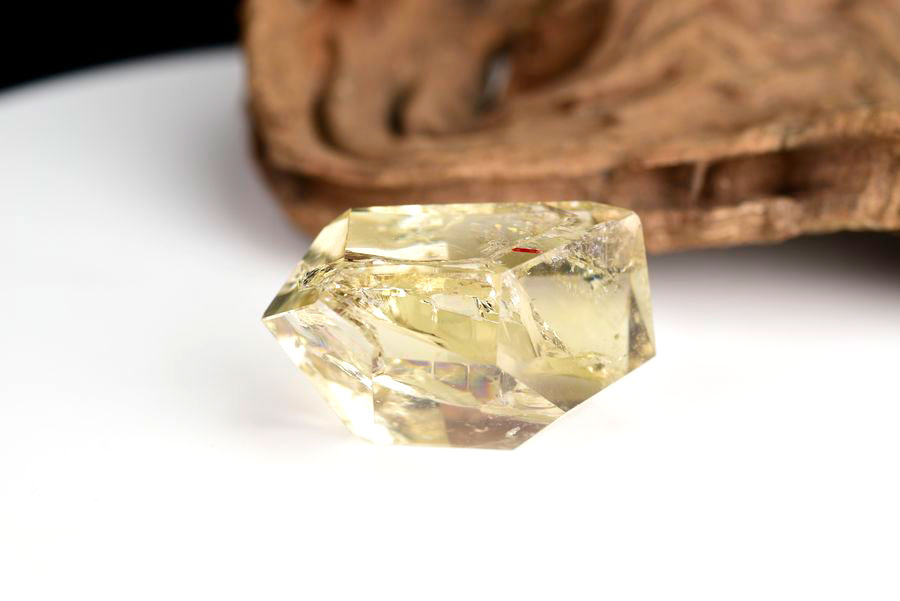 レインボーシトリン　虹入り　黄水晶　ダブルポイント　両剣　DT　天然石　パワーストーン